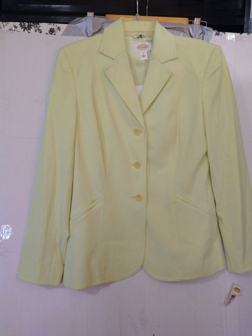 Chartuese Greenish Yellow Mid Weight Tailored Women's Sport Blazer Jacket Sz4